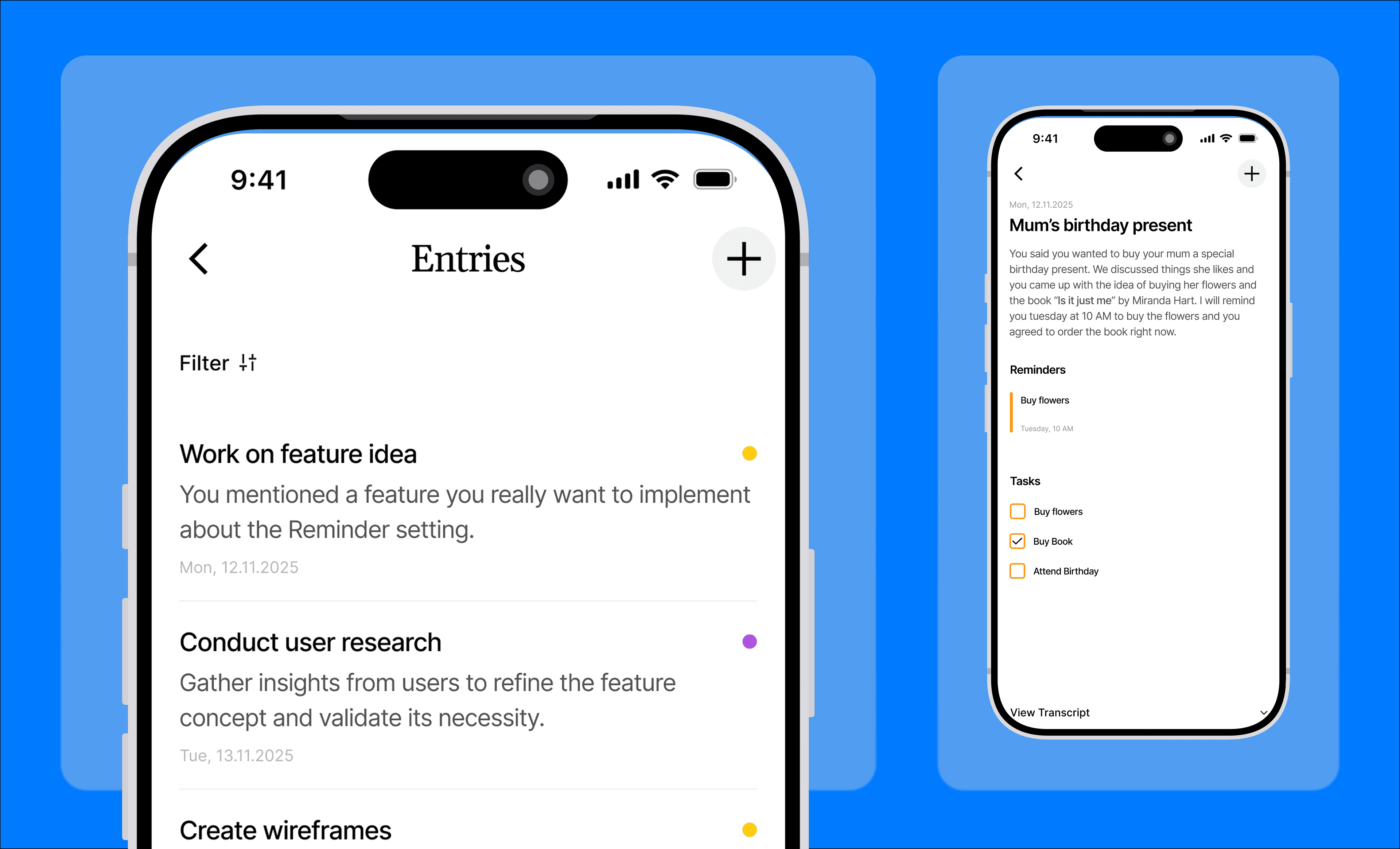 Nova entries view