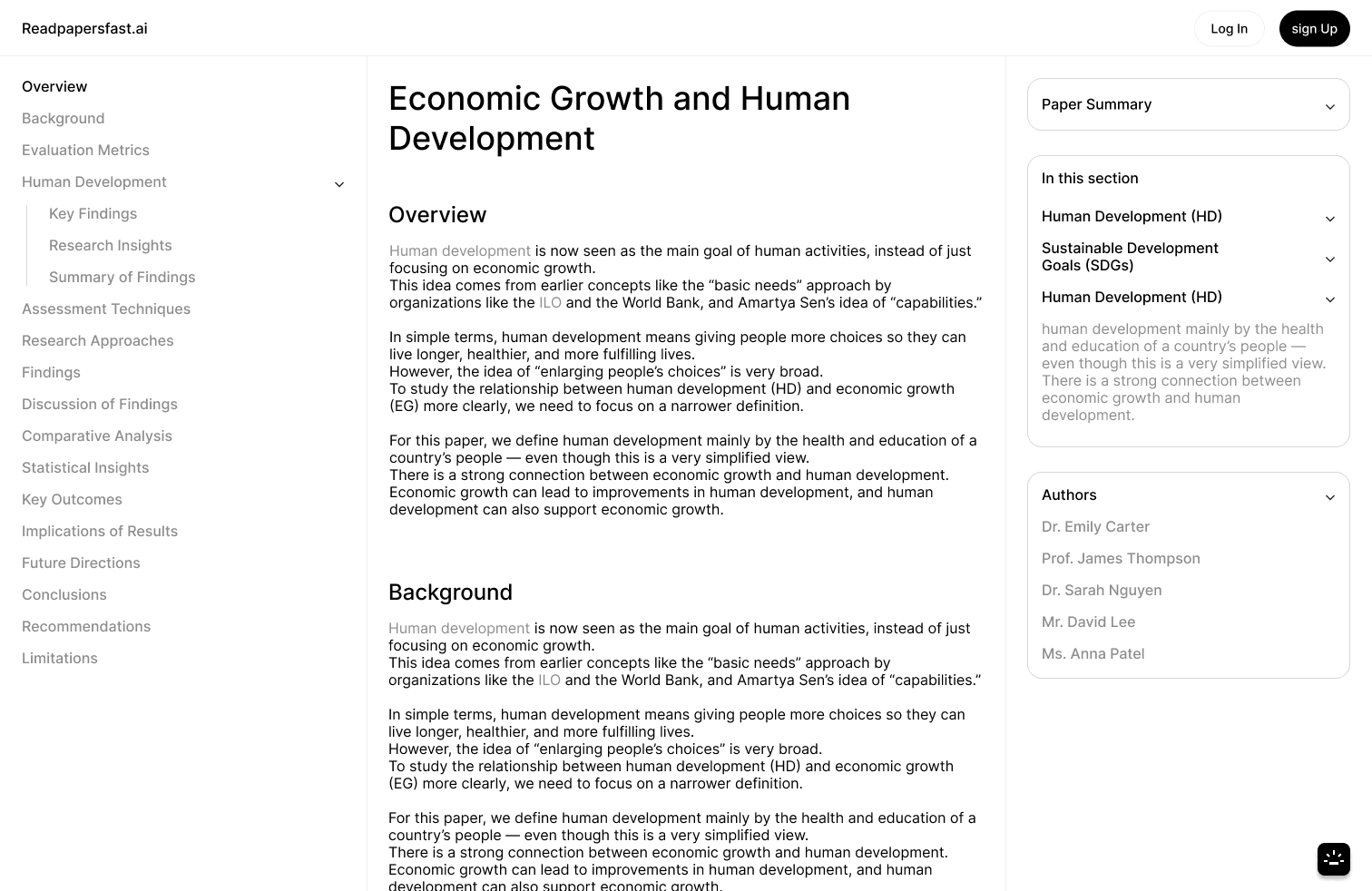 ReadPapersFast — desktop reader with simplified sections and summaries