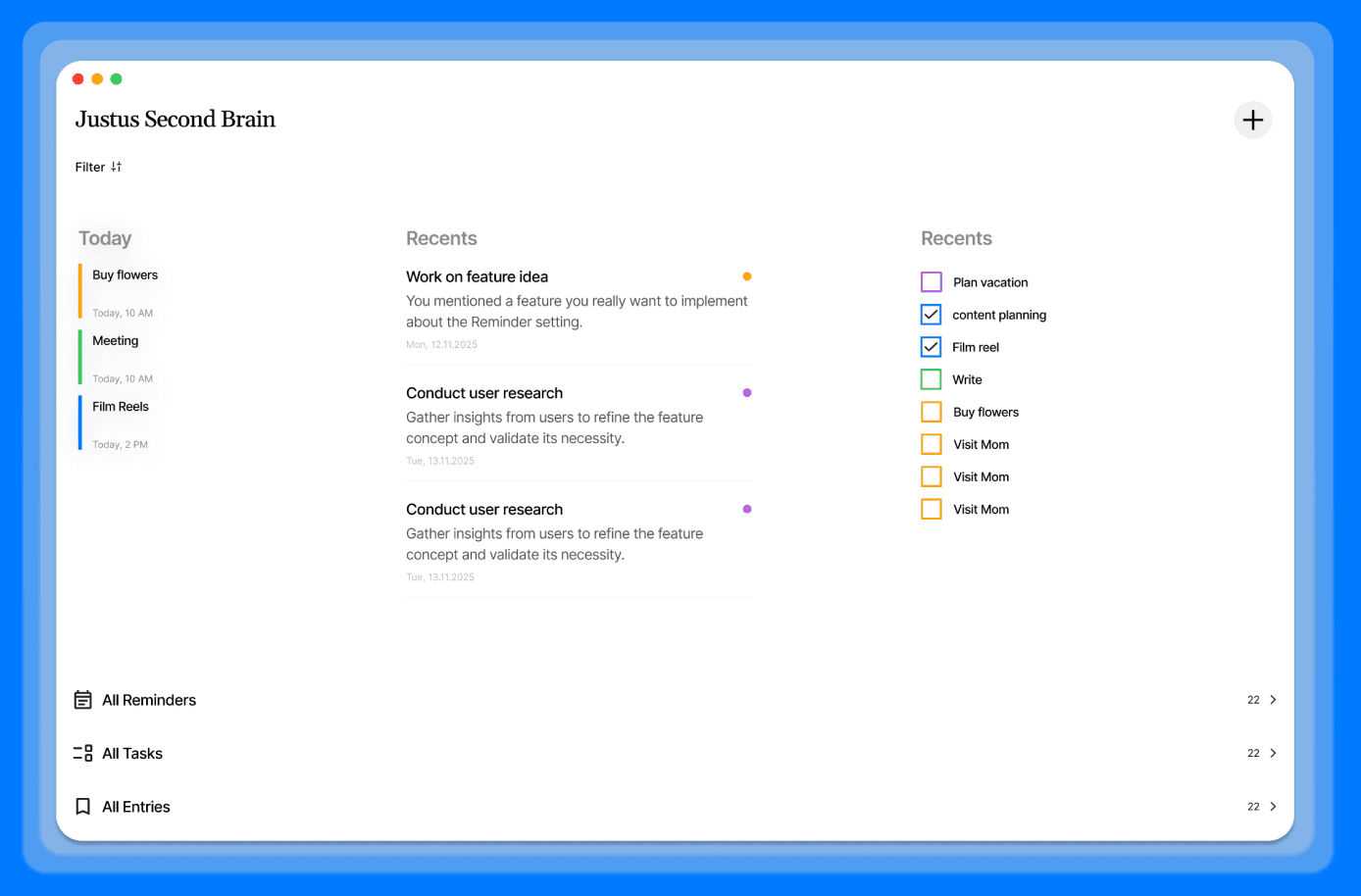 Nova task view