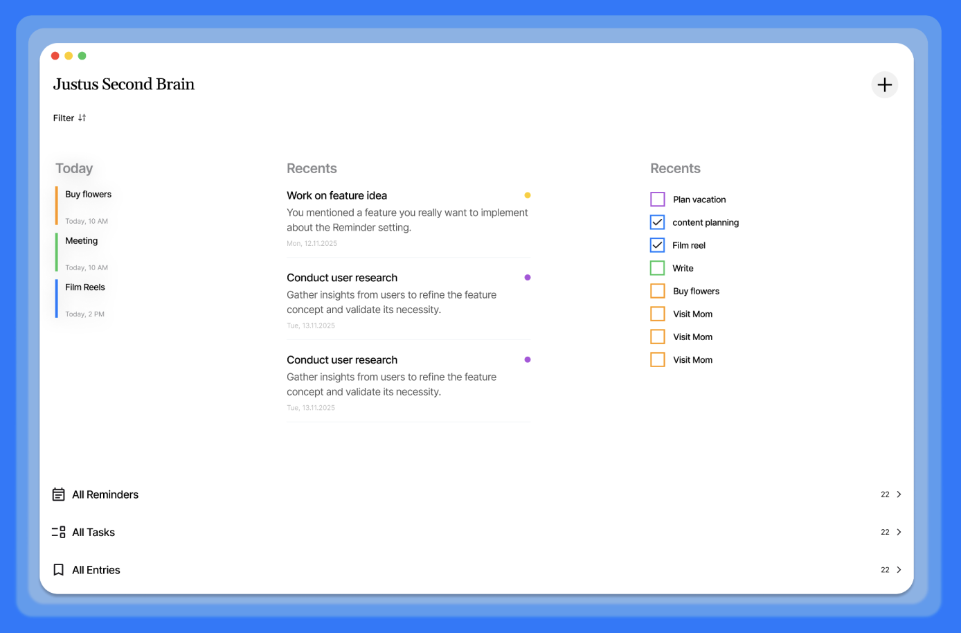 Nova task view